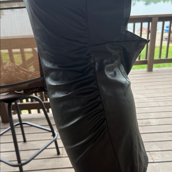 Zara Black Faux Leather Mini Dress - Picture 4 of 5